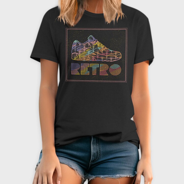 Retro Shoe, Tricou Barbati (Unisex)