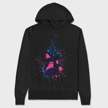 Double Bass Paint Splash, Hanorac Oversize Barbati (Unisex)