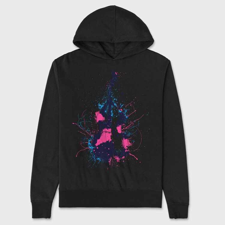 Double Bass Paint Splash, Hanorac Oversize Barbati (Unisex)