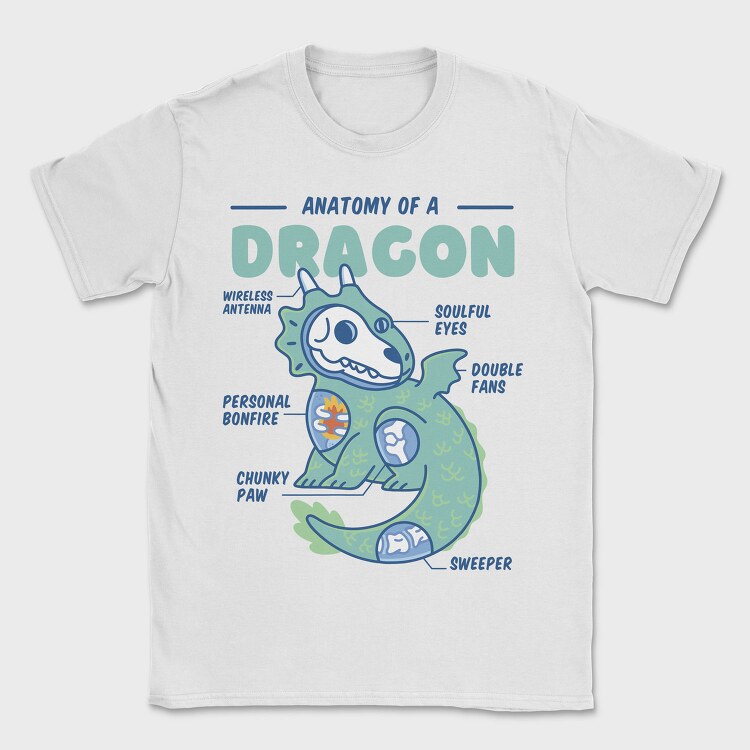 Dragon Anatomy, Tricou Barbati (Unisex)