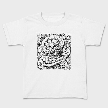 Dragon And Flowers Tote, Tricou Copii
