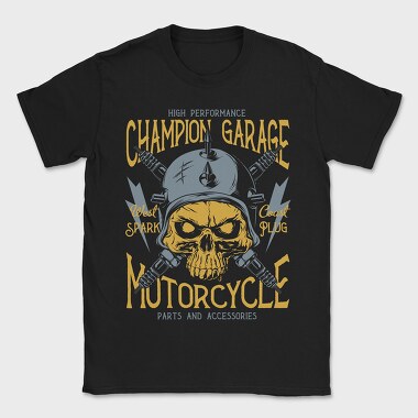 Champion Garage Motorcycle, Tricou Barbati (Unisex)