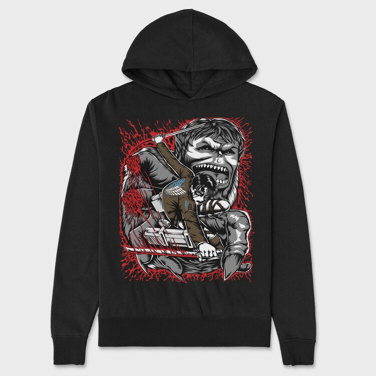 Hulk Vs Titans, Hanorac Oversize Barbati (Unisex)
