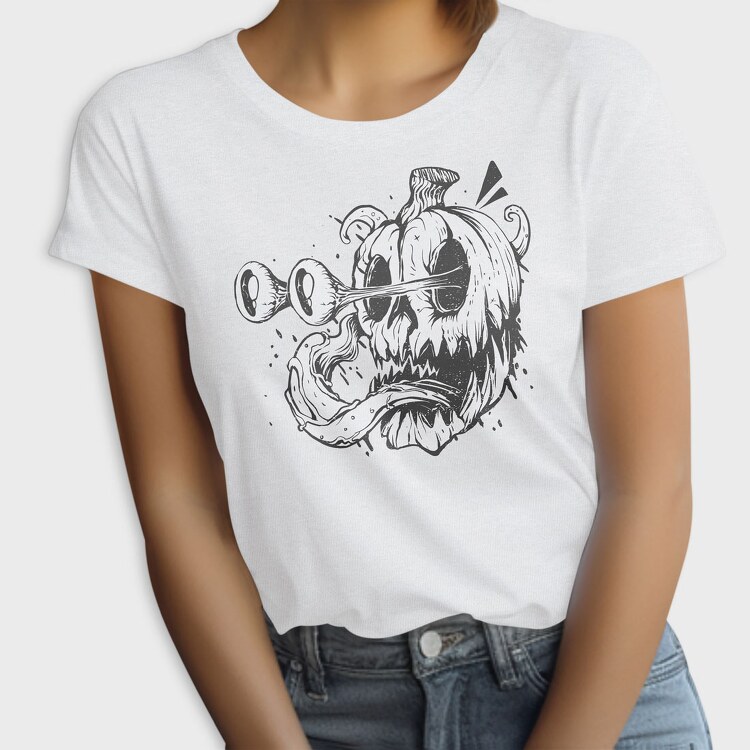Pumpkin Trippy Monochrome, Tricou Femei