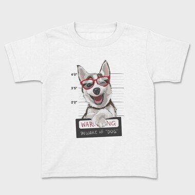 Dog Mugshot Warning, Tricou Copii