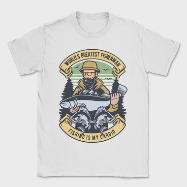 Fishing Cardio Fisherman, Tricou Barbati (Unisex)