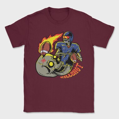 Football Fire Skull, Tricou Barbati (Unisex)