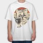 Dog Drinking Wine Wine, Tricou Oversize Barbati (Unisex)