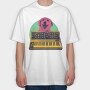 Dog Playing Keyboard Synth, Tricou Oversize Barbati (Unisex)