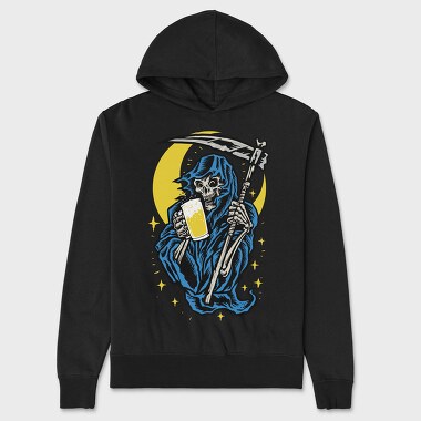 Grim Reaper Beer, Hanorac Oversize Barbati (Unisex)