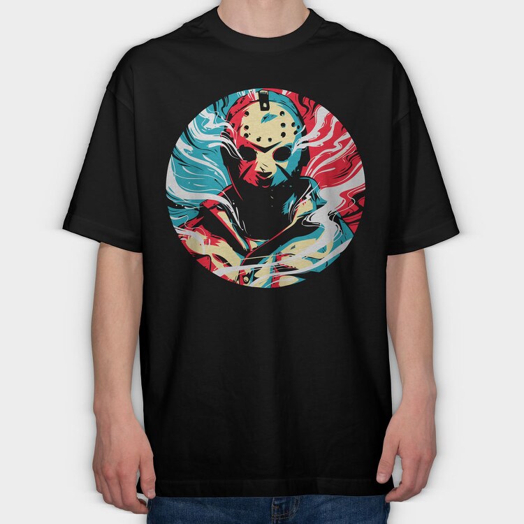 Fire Fox Burst, Tricou Oversize Barbati (Unisex)