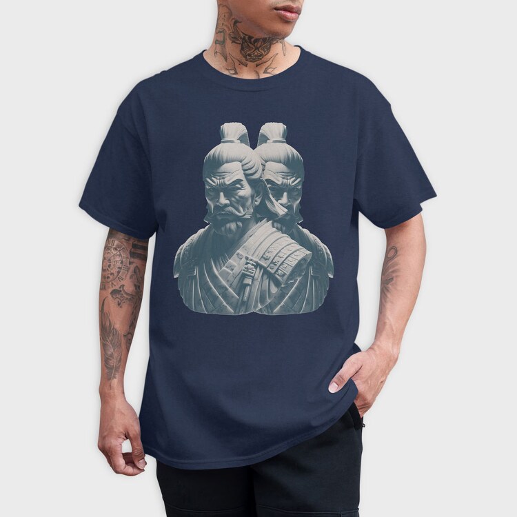 Samurais Monochrome, Tricou Barbati (Unisex)