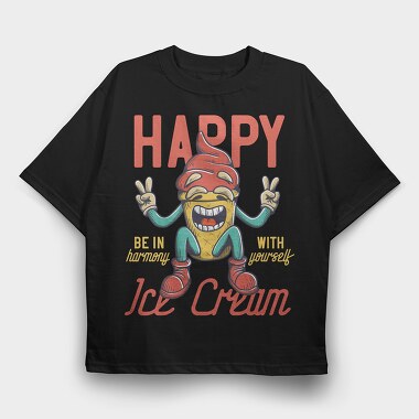 Ice Cream Peace, Tricou Oversize Barbati (Unisex)