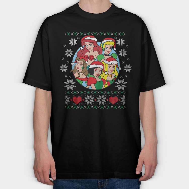 Christmas Princesses, Tricou Oversize Barbati (Unisex)