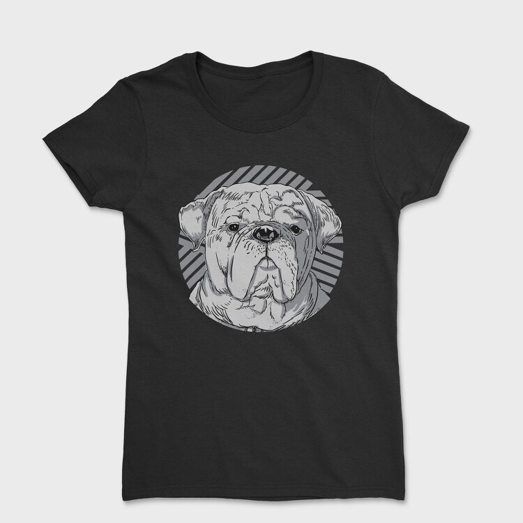 Dog Realistic Portrait, Tricou Femei
