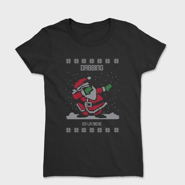 Dabbing Reindeer Sweater, Tricou Femei
