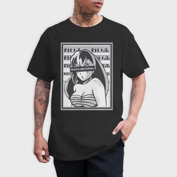 Waifu Material, Tricou Barbati (Unisex)