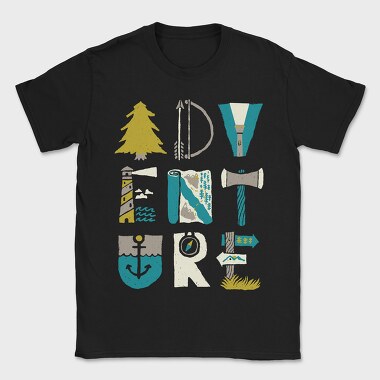 Lighthouse Adventure Map, Tricou Barbati (Unisex)