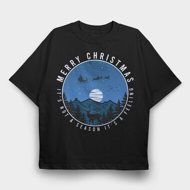 Merry Reindeer Night, Tricou Oversize Barbati (Unisex)