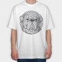Dog Realistic Portrait, Tricou Oversize Barbati (Unisex)