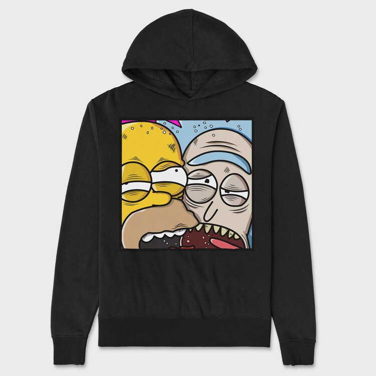 Rick and Morty 3, Hanorac Oversize Barbati (Unisex)