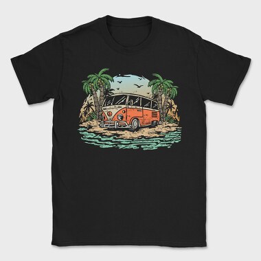Peace Bus Beach, Tricou Barbati (Unisex)
