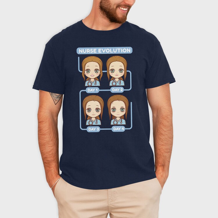 Nurse Evolution, Tricou Barbati (Unisex)