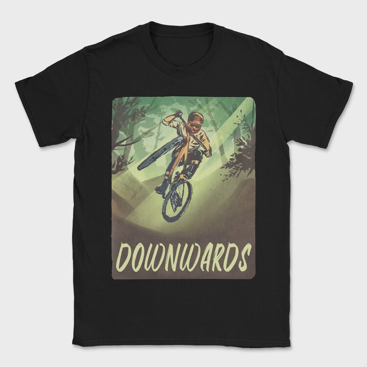 Downhill Biking Mountain Bike Downwards, Tricou Barbati (Unisex)