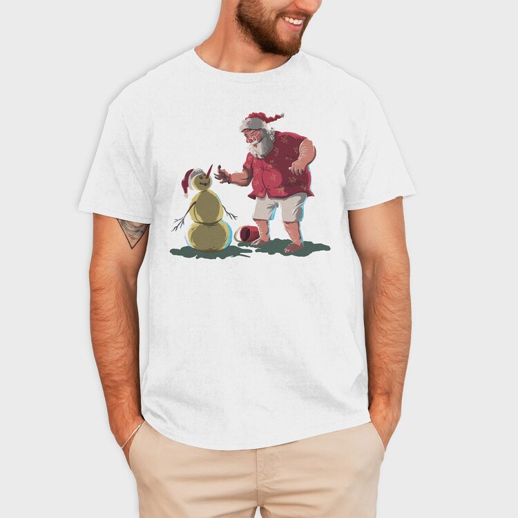 Santa Beach, Tricou Barbati (Unisex)