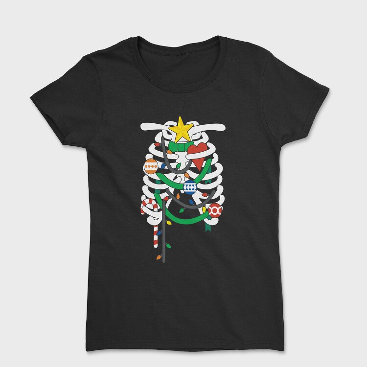 Christmas Lights Tree, Tricou Femei