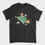 Santa Cat Christmas Tree, Tricou Barbati (Unisex)