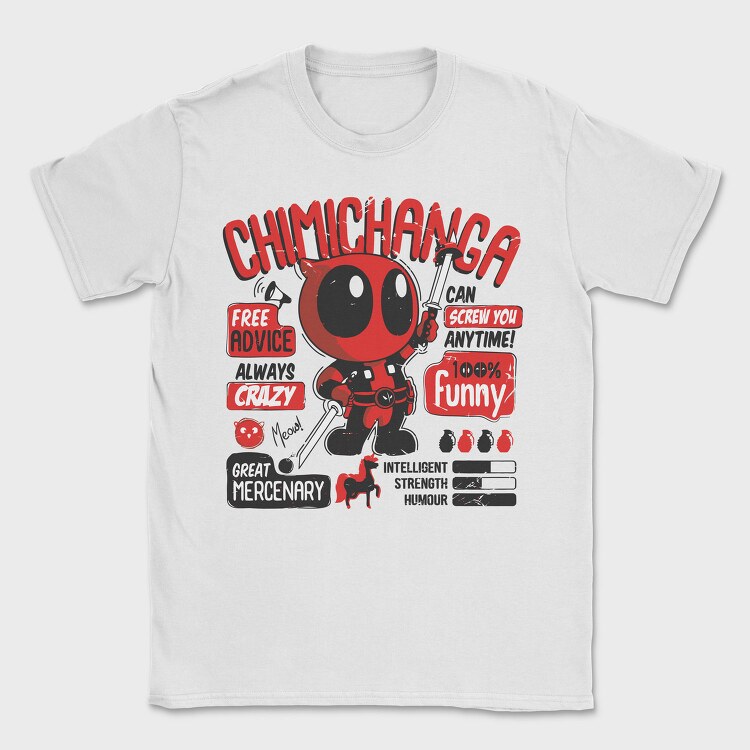 Deadpool Chibi Advice, Tricou Barbati (Unisex)