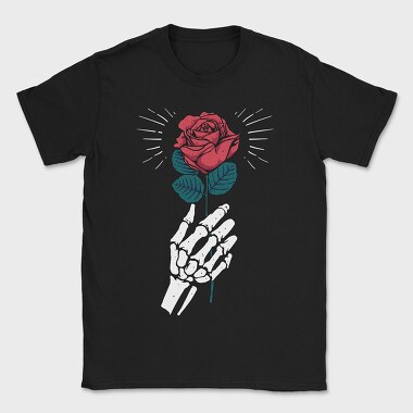 Skeleton Rose, Tricou Barbati (Unisex)