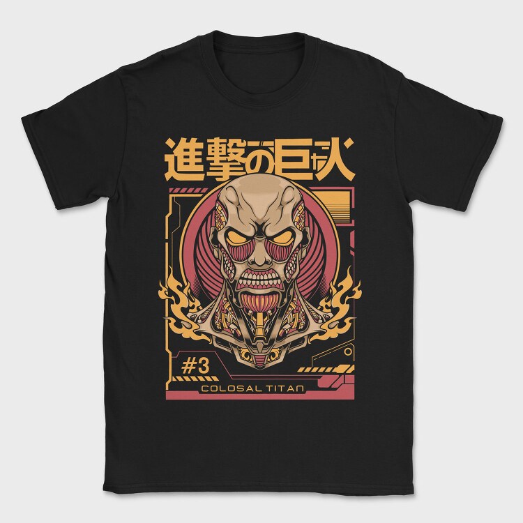 Colossal Titan Face, Tricou Barbati (Unisex)