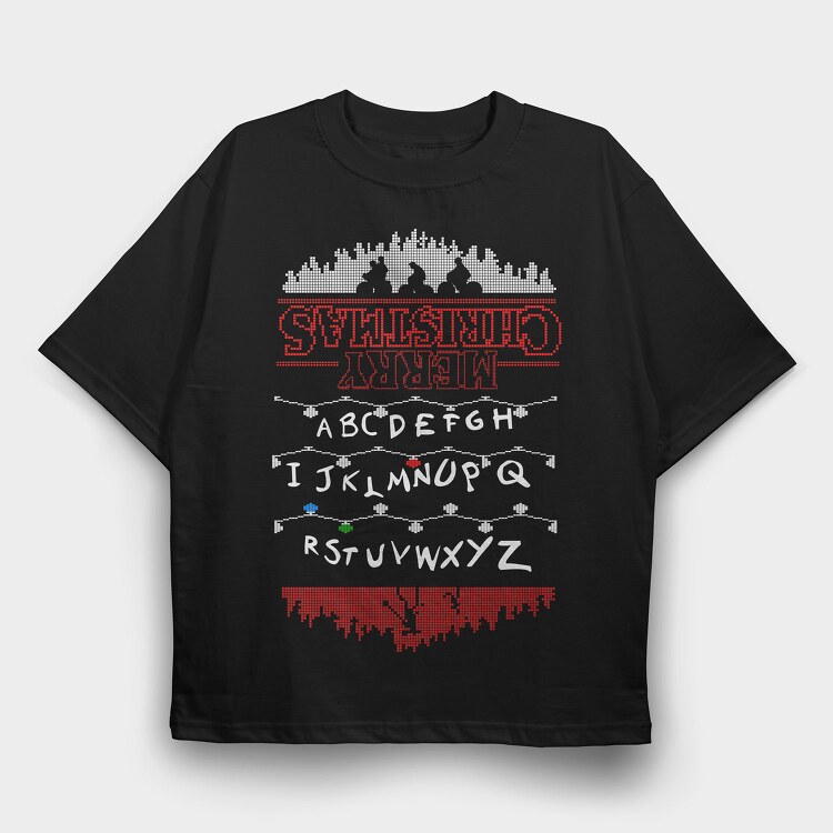 Christmas Pixel Art, Tricou Oversize Barbati (Unisex)