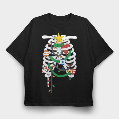 Christmas Lights Tree, Tricou Oversize Barbati (Unisex)