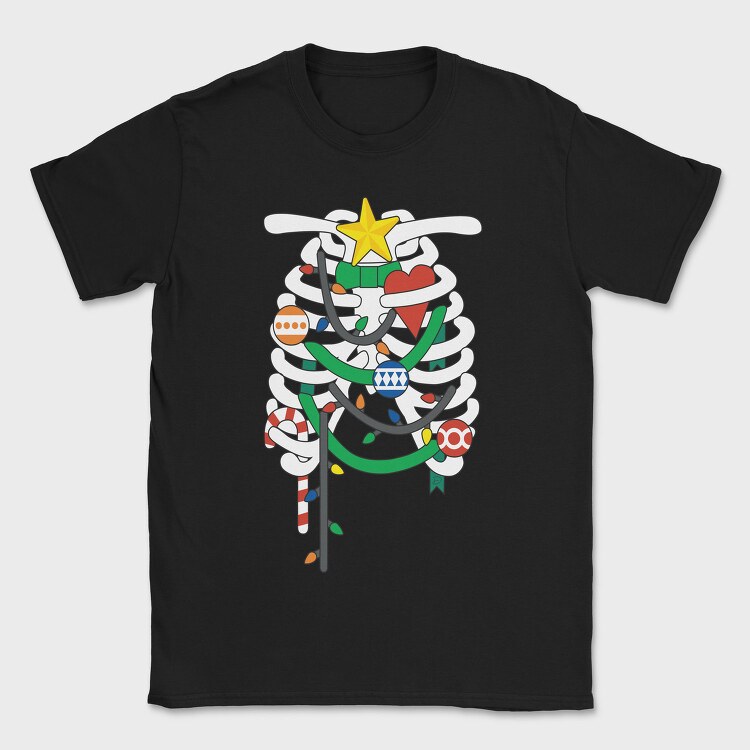 Christmas Lights Tree, Tricou Barbati (Unisex)