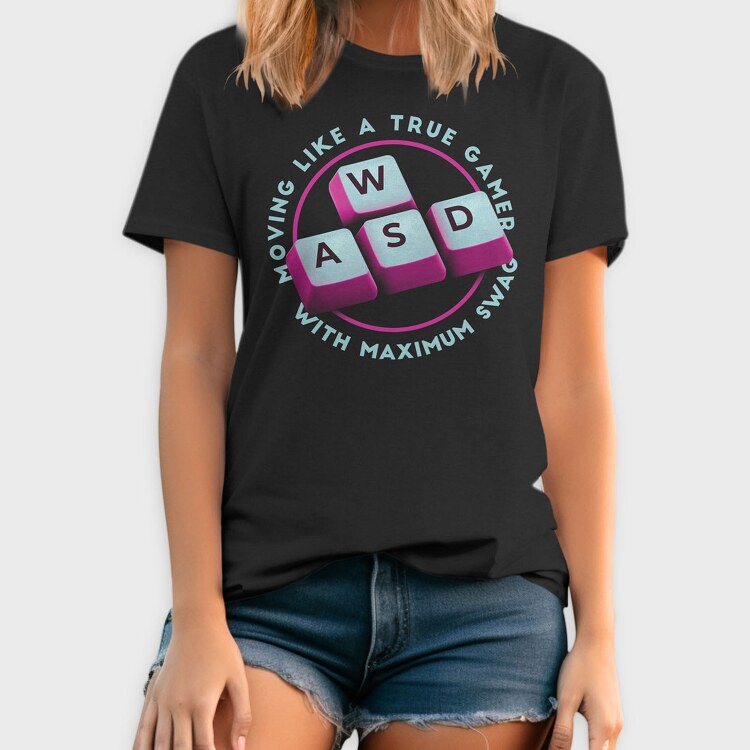 Moving Live a True Gamer, Tricou Barbati (Unisex)
