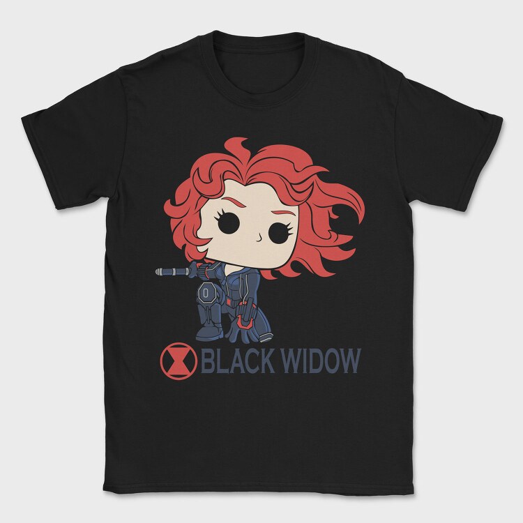 Black Widow Pop, Tricou Barbati (Unisex)