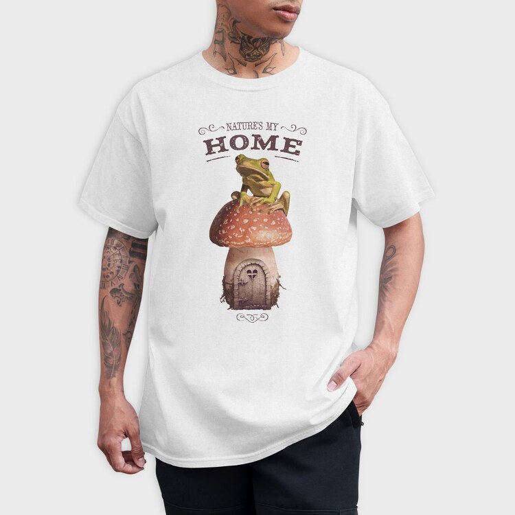 Nature Is My Home Frog, Tricou Barbati (Unisex)