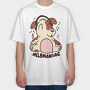 Dog With Headphones Music, Tricou Oversize Barbati (Unisex)