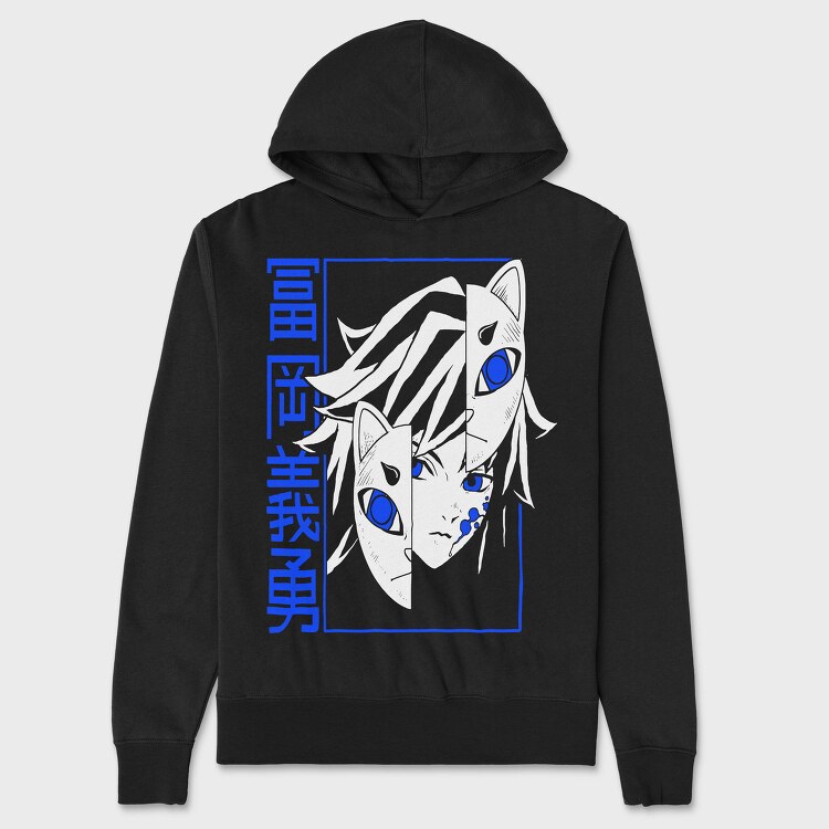 Blue Ink Drops, Hanorac Oversize Barbati (Unisex)