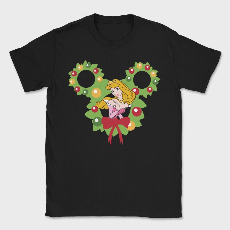 Aurora Holiday Wreath, Tricou Barbati (Unisex)