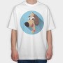 Doggy Smile, Tricou Oversize Barbati (Unisex)