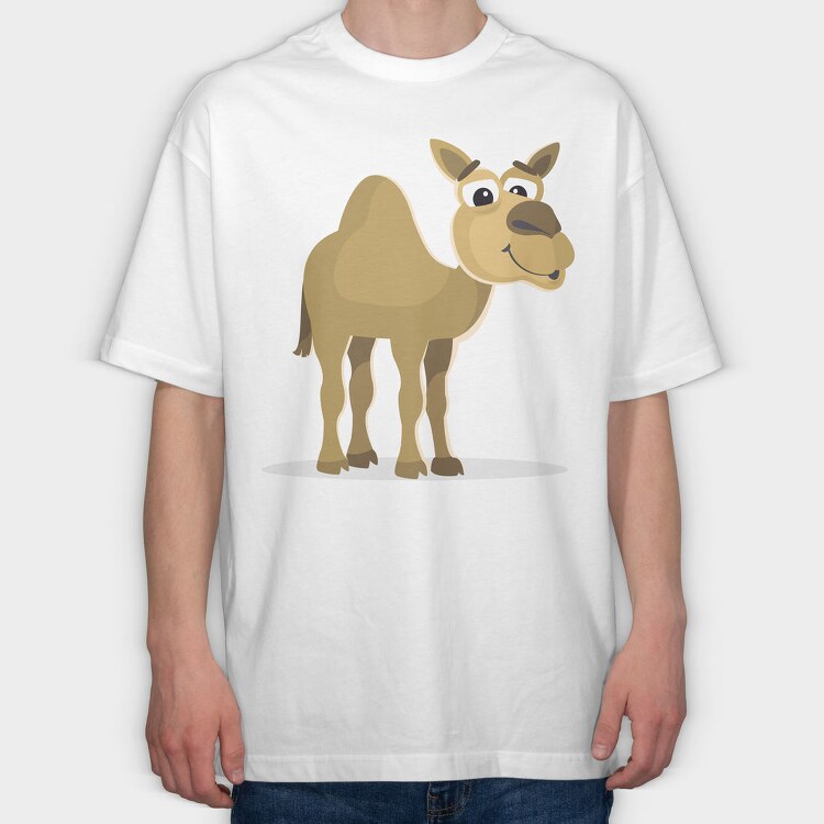 Camel Smile, Tricou Oversize Barbati (Unisex)