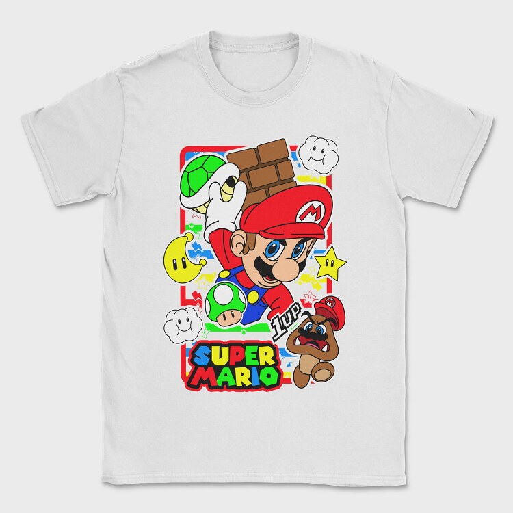 Super Mario 1up, Tricou Barbati (Unisex)