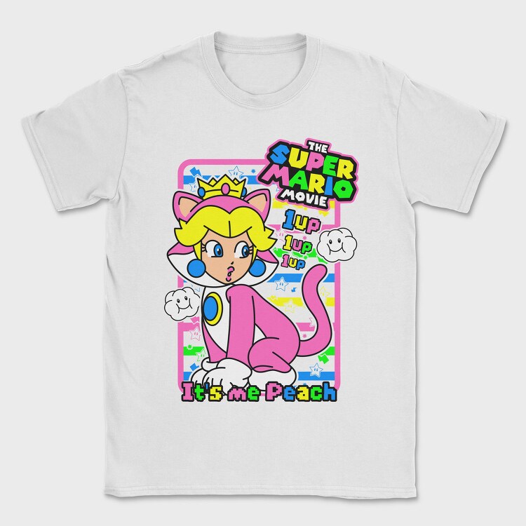 Princess Peach 1up Movie, Tricou Barbati (Unisex)