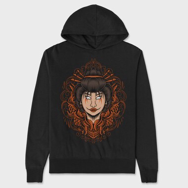 Geisha Arrows, Hanorac Oversize Barbati (Unisex)
