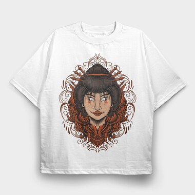 Geisha Arrows, Tricou Oversize Barbati (Unisex)