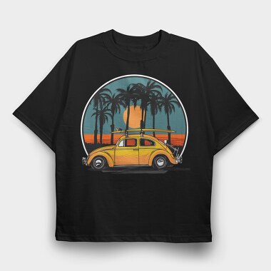 Beach Bug Surf, Tricou Oversize Barbati (Unisex)